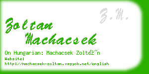 zoltan machacsek business card